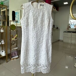 Carolina Herrera White Lace Dress